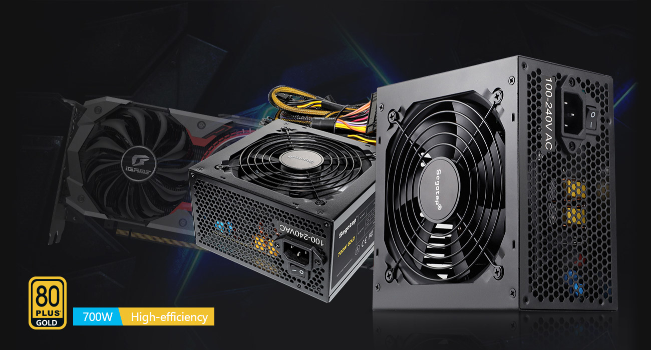 Segotep 700W ATX Power Supply 80 Plus Gold Certified NonModular PSU